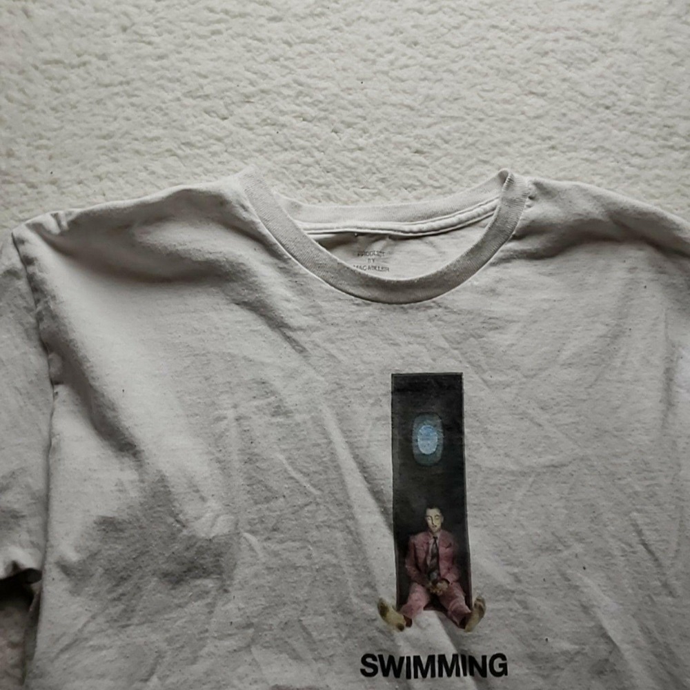 Mac Miller Shirt Mens Large White Swimming Album Cover Graphic Band Tee Tagless